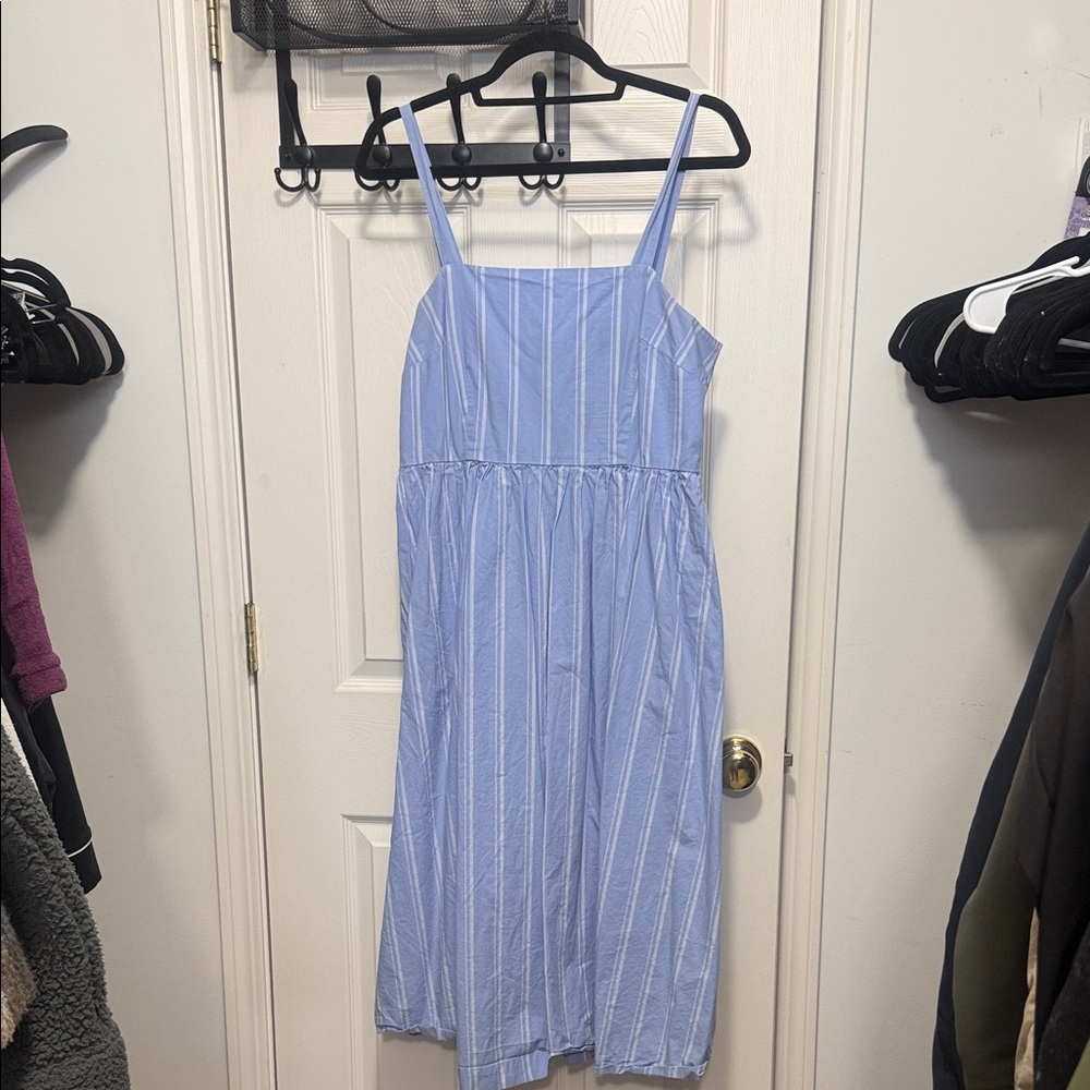 Blue Striped Womens Dress